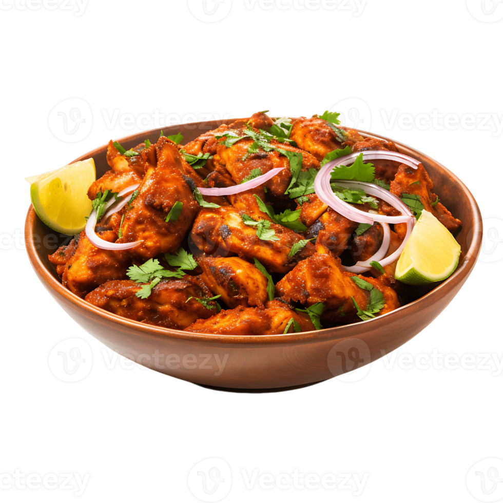 Tempting Indian Delicacy Isolated Chicken Tikka Masala with Transparency png