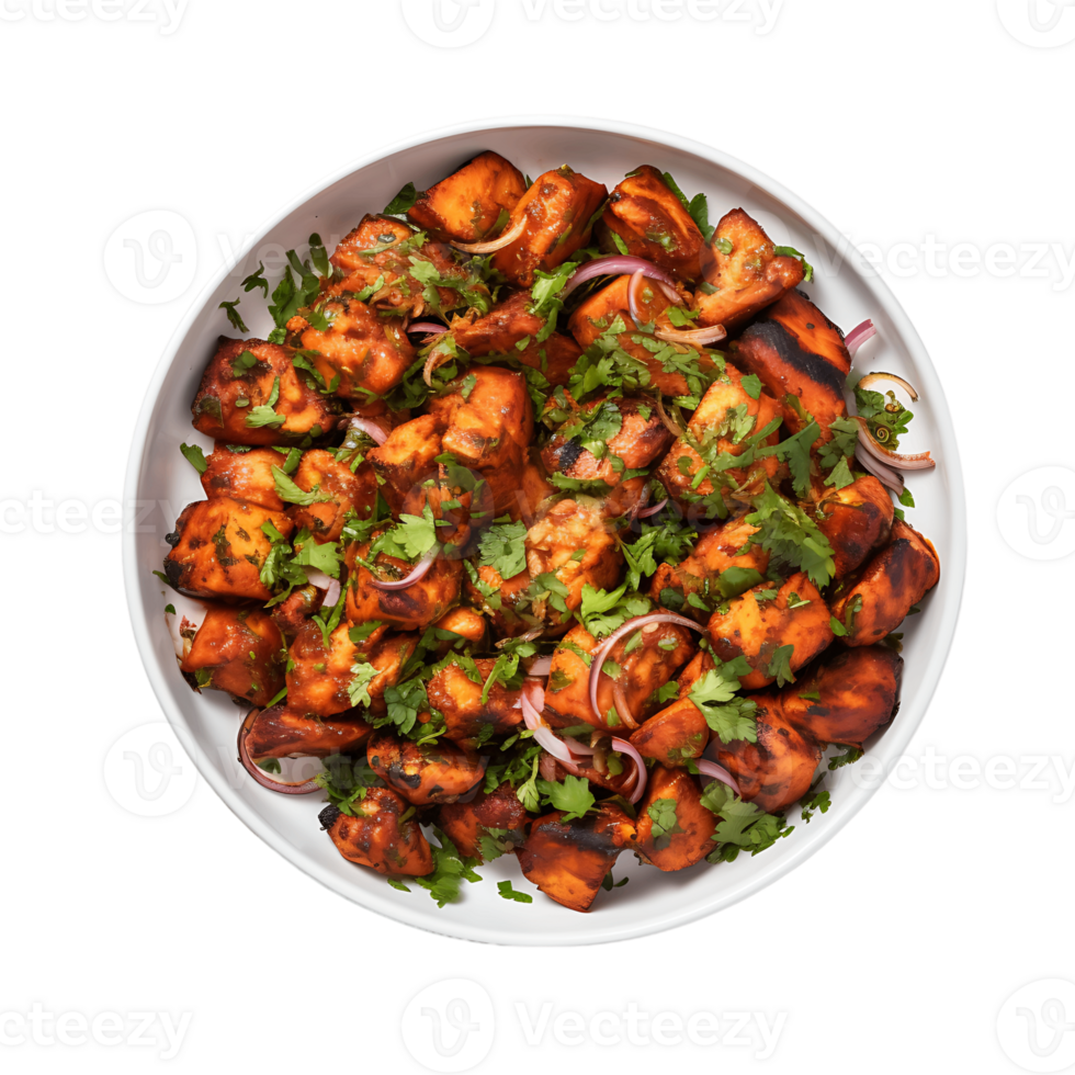 Spicy Indian Flavor Isolated Chicken Tikka Masala with Transparency png