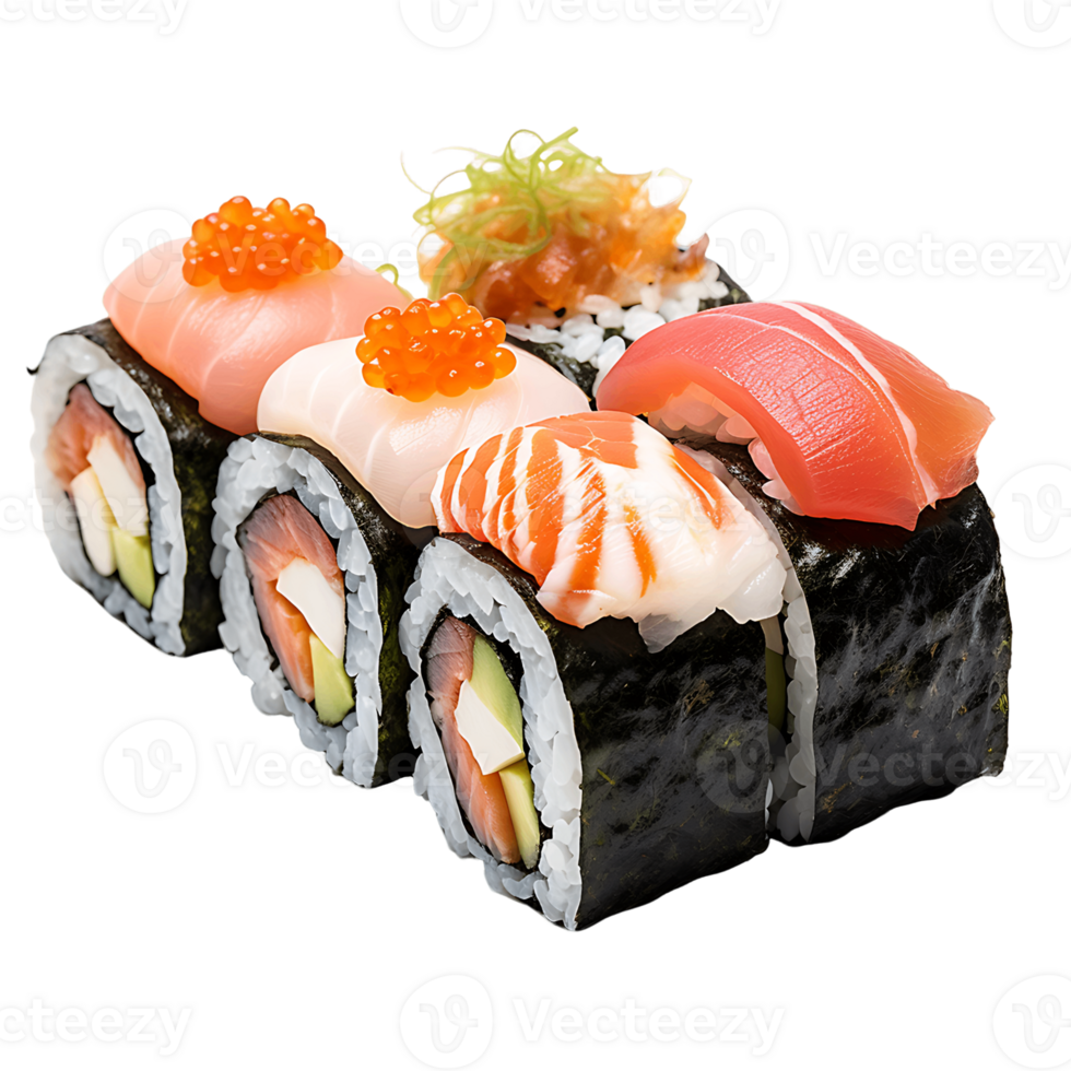 Culinary Perfection Maki Sushi with No Background png