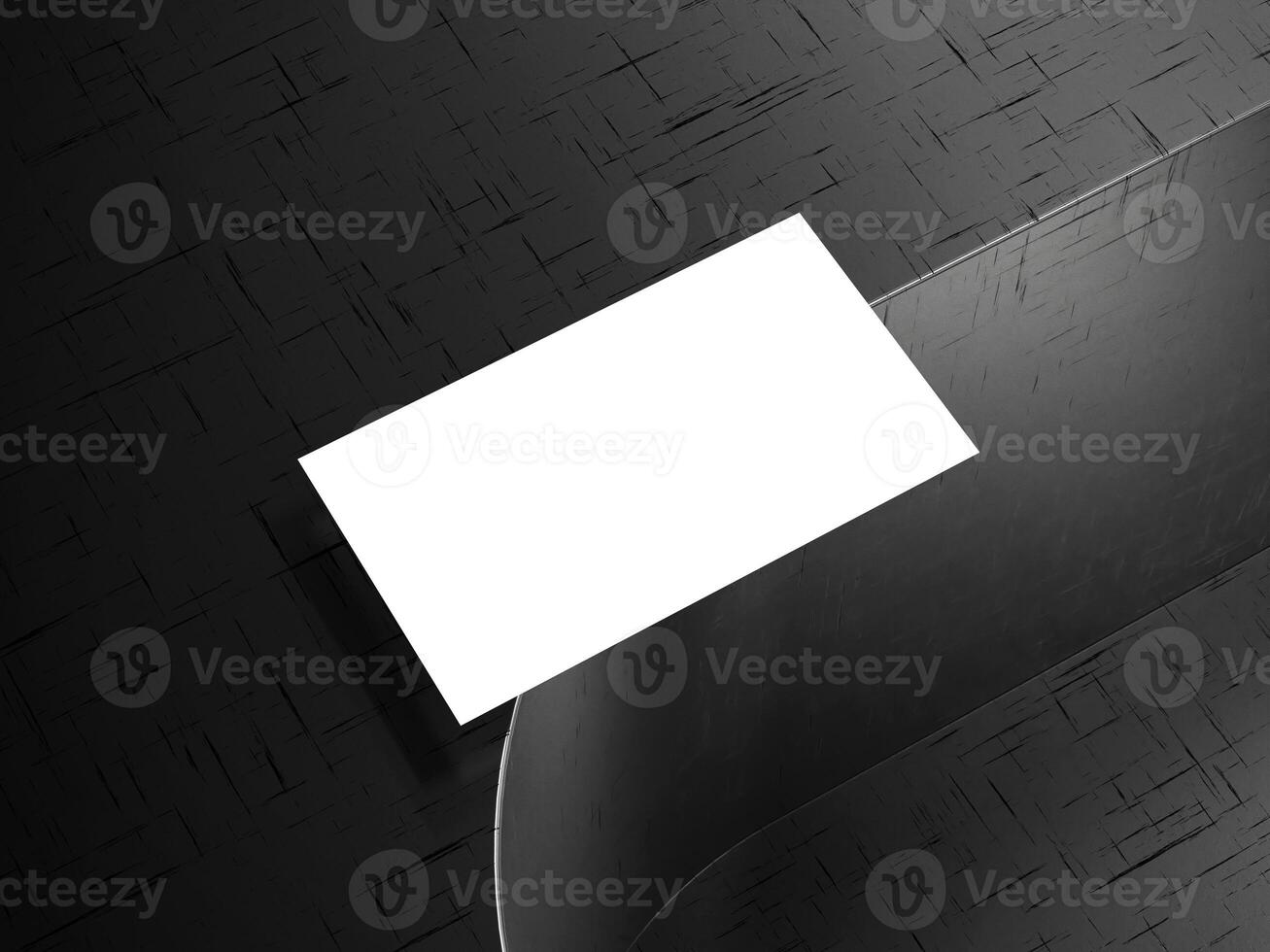 Realistic floating business branding cards template mockup with shadows. 3d rendering. photo