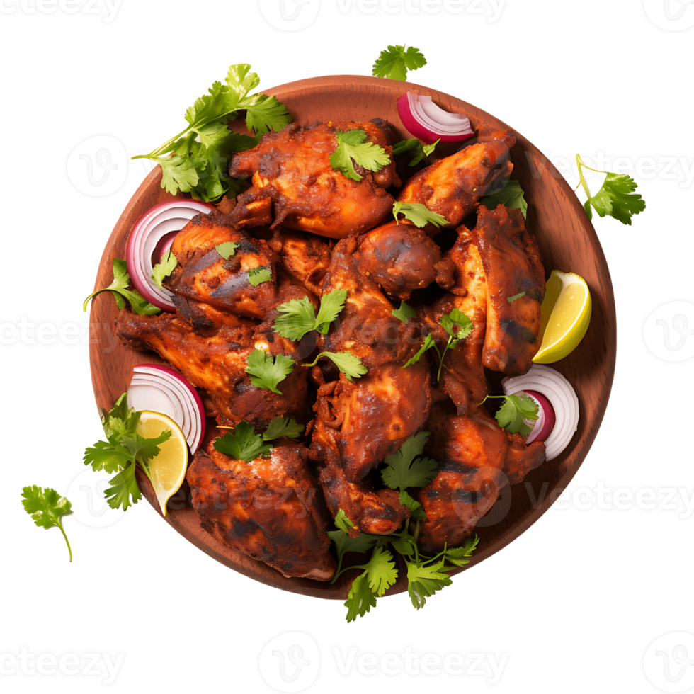 Indian Cuisine Delight Chicken Tikka Masala on Clear Background png