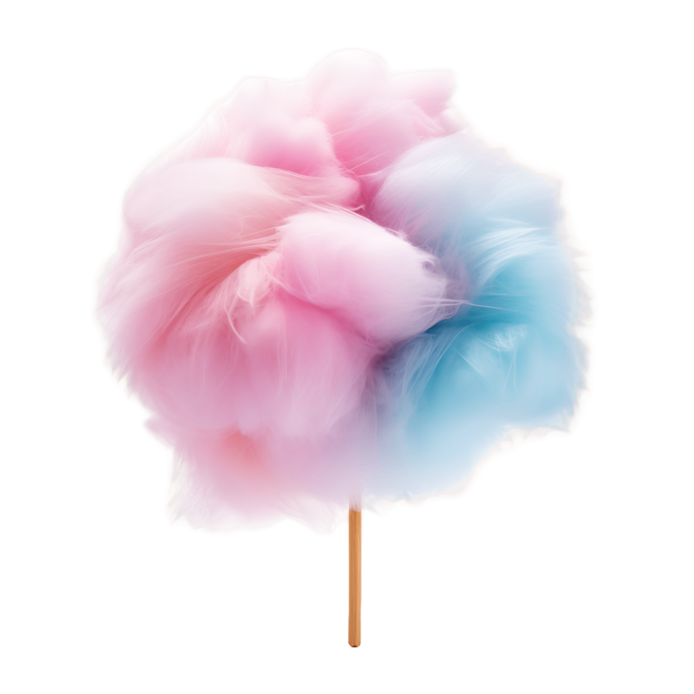 Whimsical Confection Cotton Candy on Transparent Surface png
