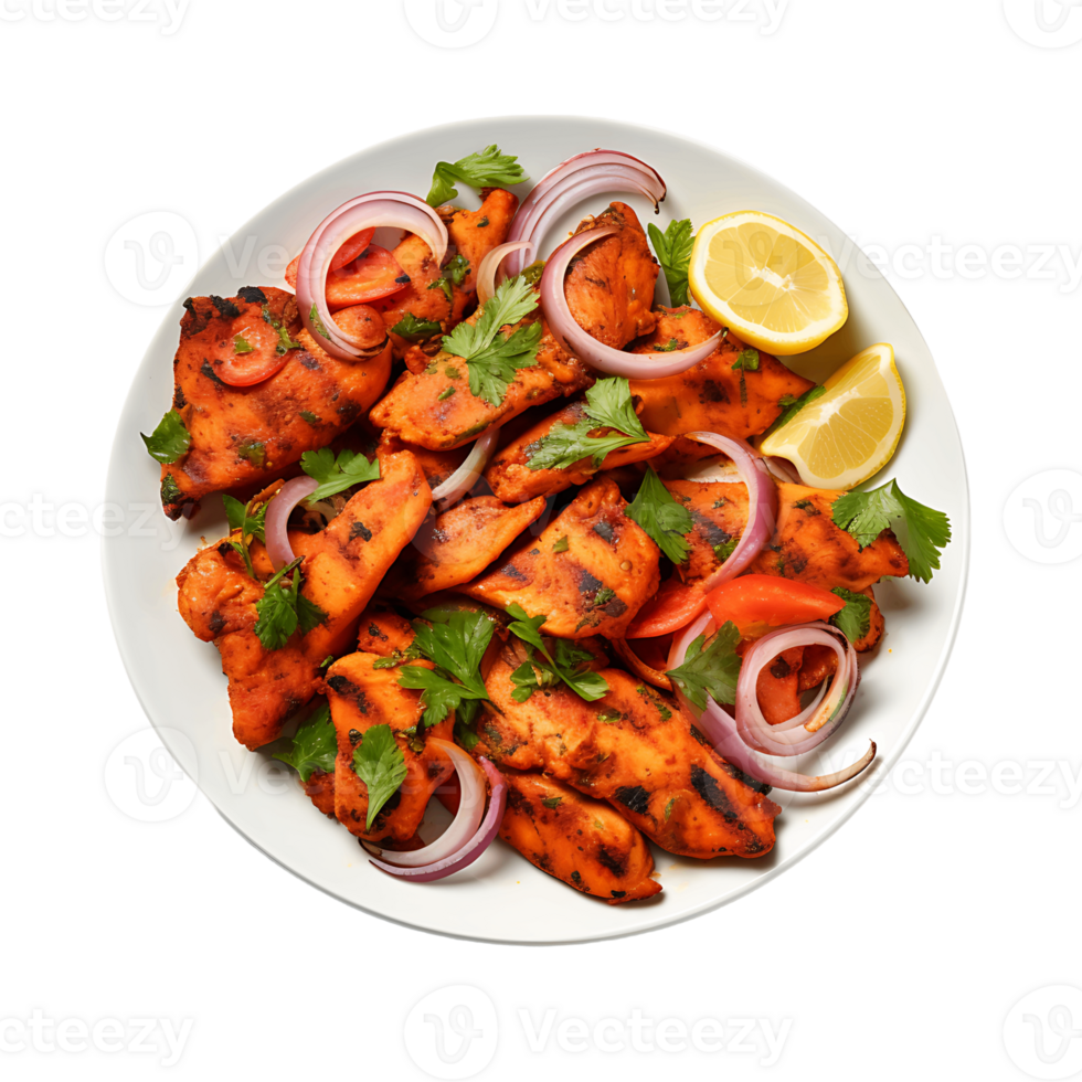 Authentic Chicken Tikka Masala Isolated on Transparent Background png