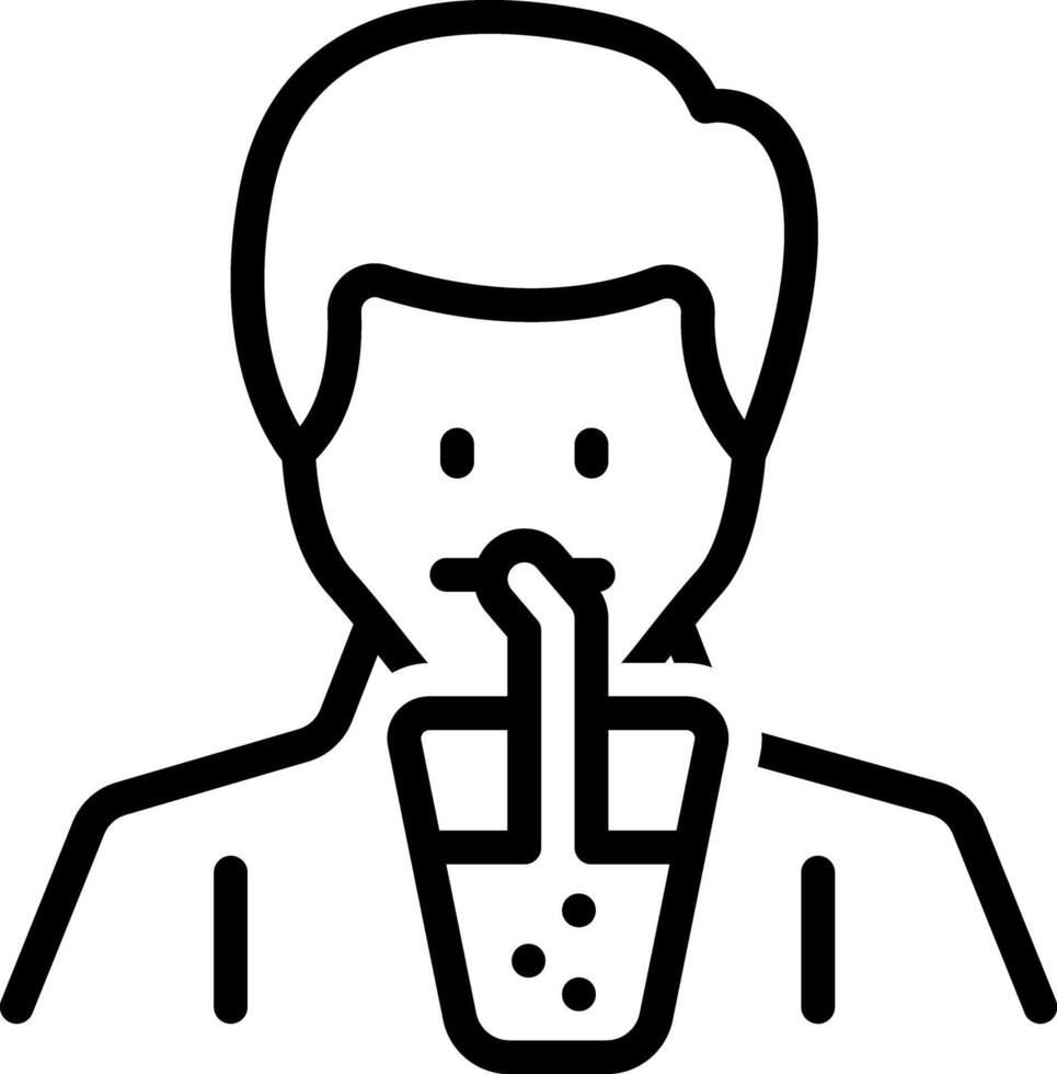 Black line icon for suck vector
