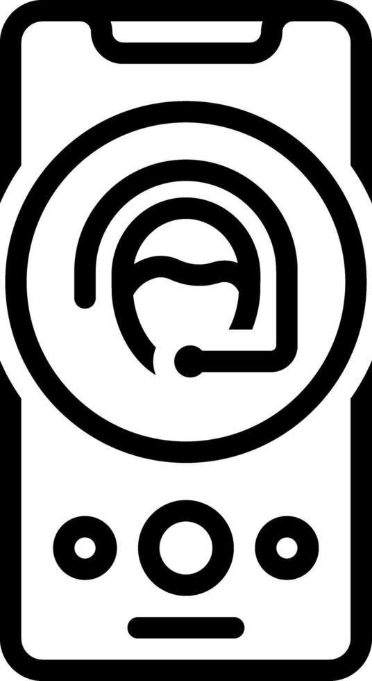 Black line icon for assistance vector