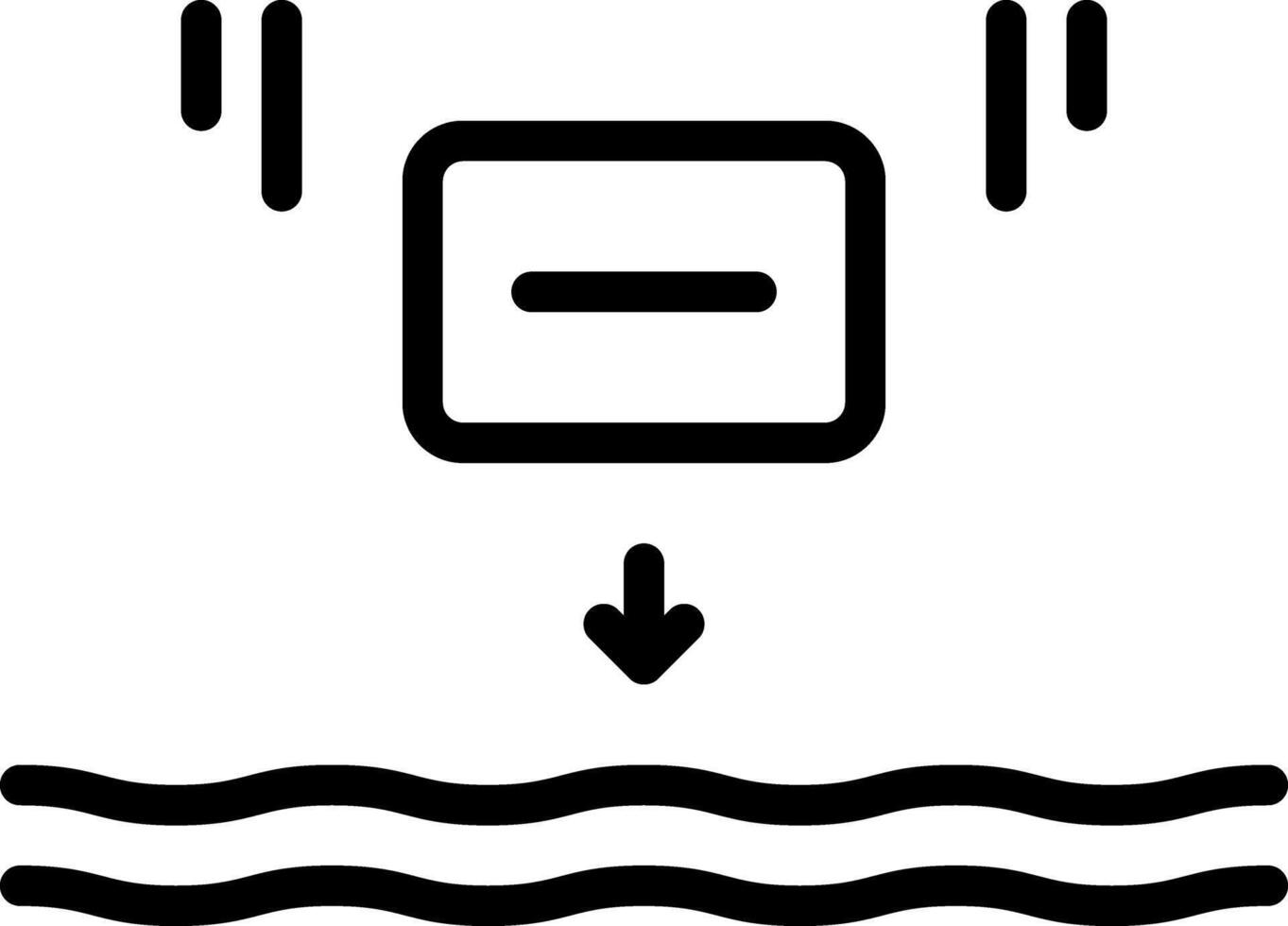 Black line icon for intense vector