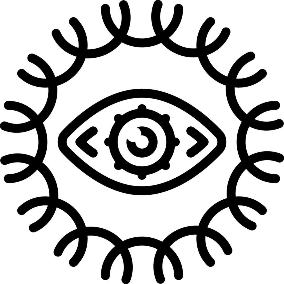 Black line icon for vision vector