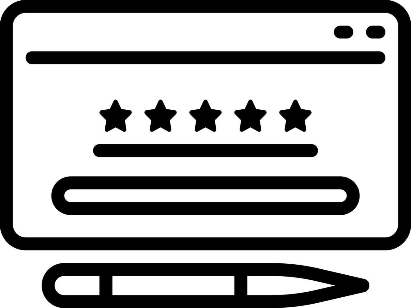 Black line icon for feedback vector