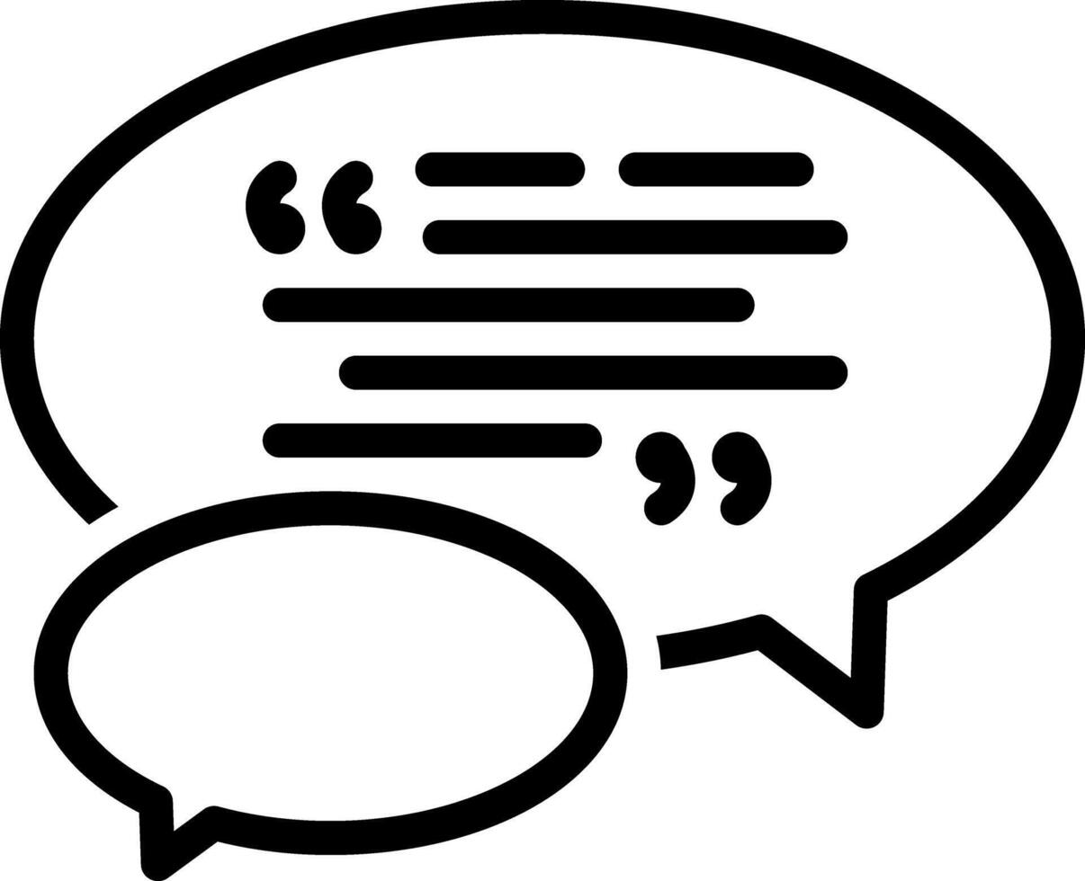 Black line icon for slogan vector