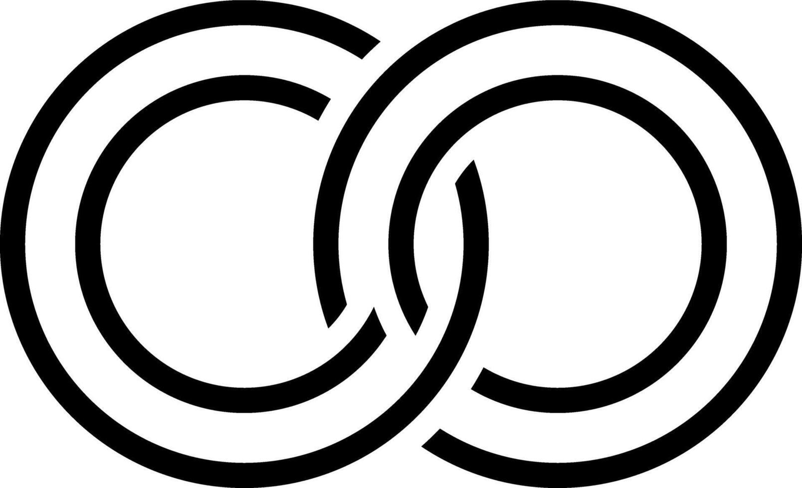 Black line icon for double vector