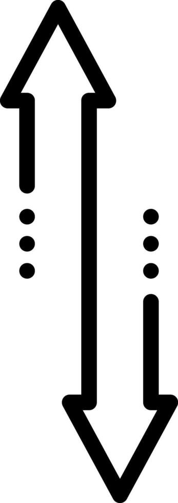 Black line icon for up down vector