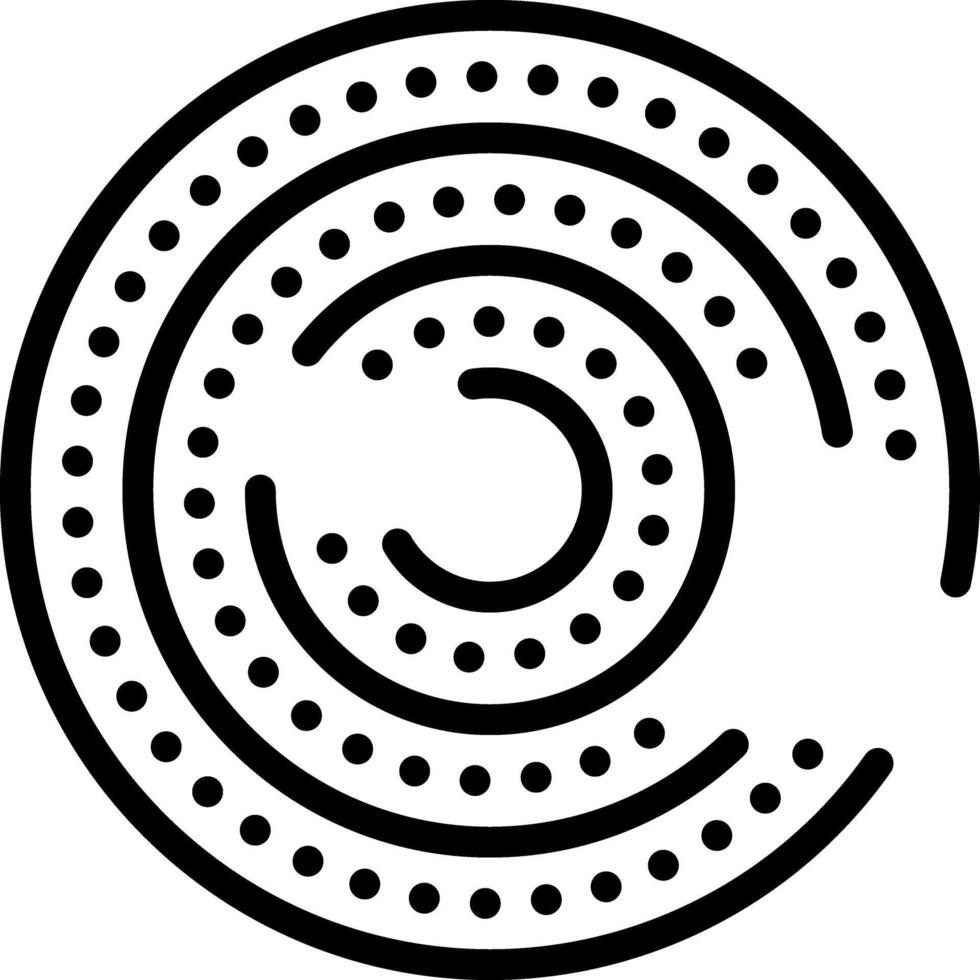 Black line icon for motion vector