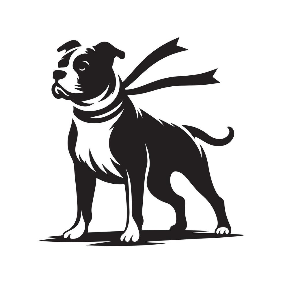 Dog Silhouette flat illustration. vector