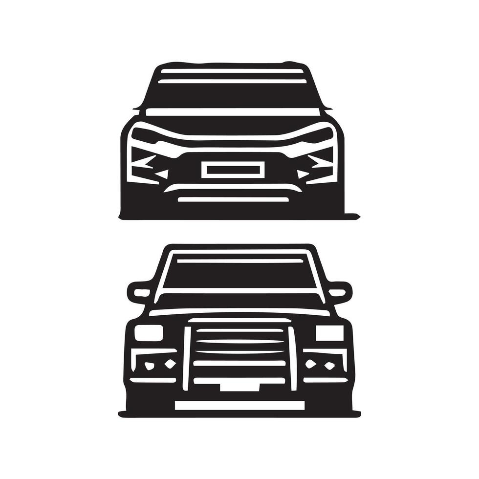 Car Silhouette flat illustration. vector