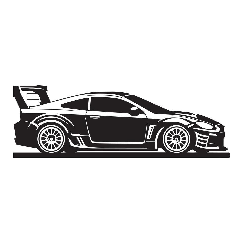 Car Silhouette flat illustration. vector