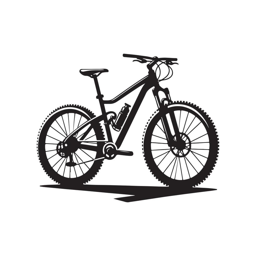 Bicycle Silhouette flat illustration. vector