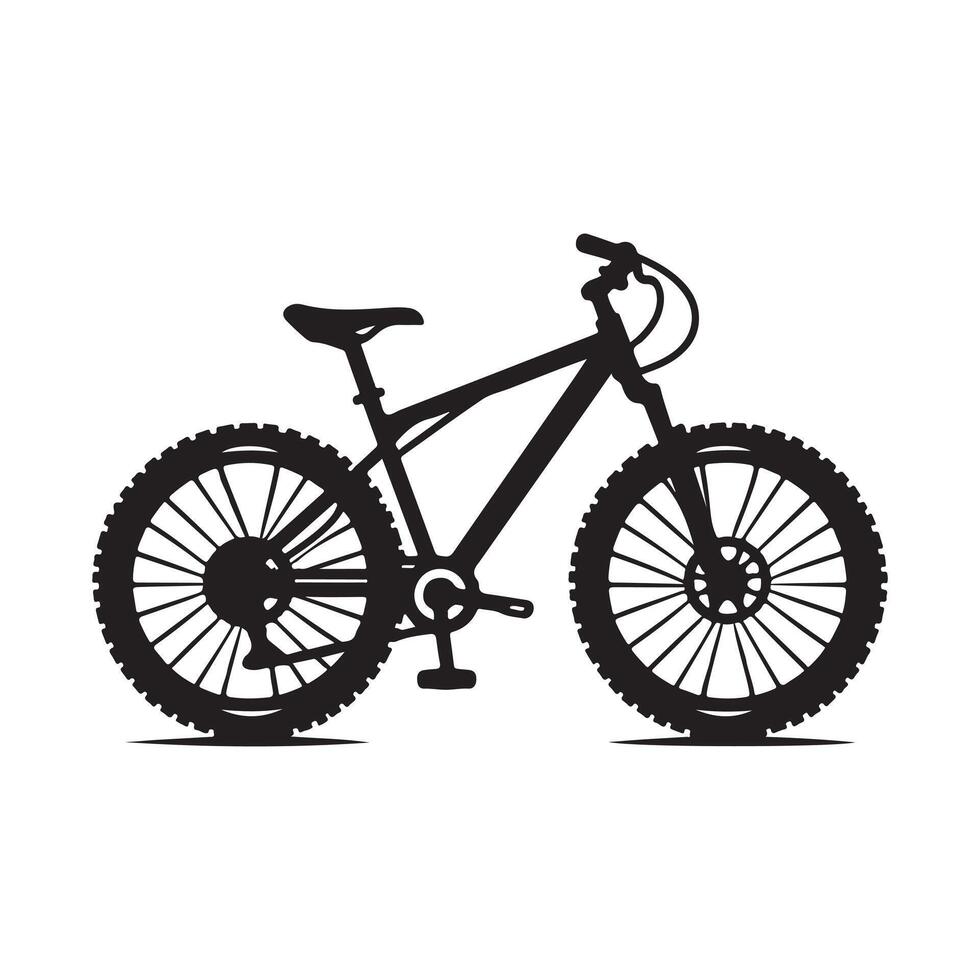 Bicycle Silhouette flat illustration. vector