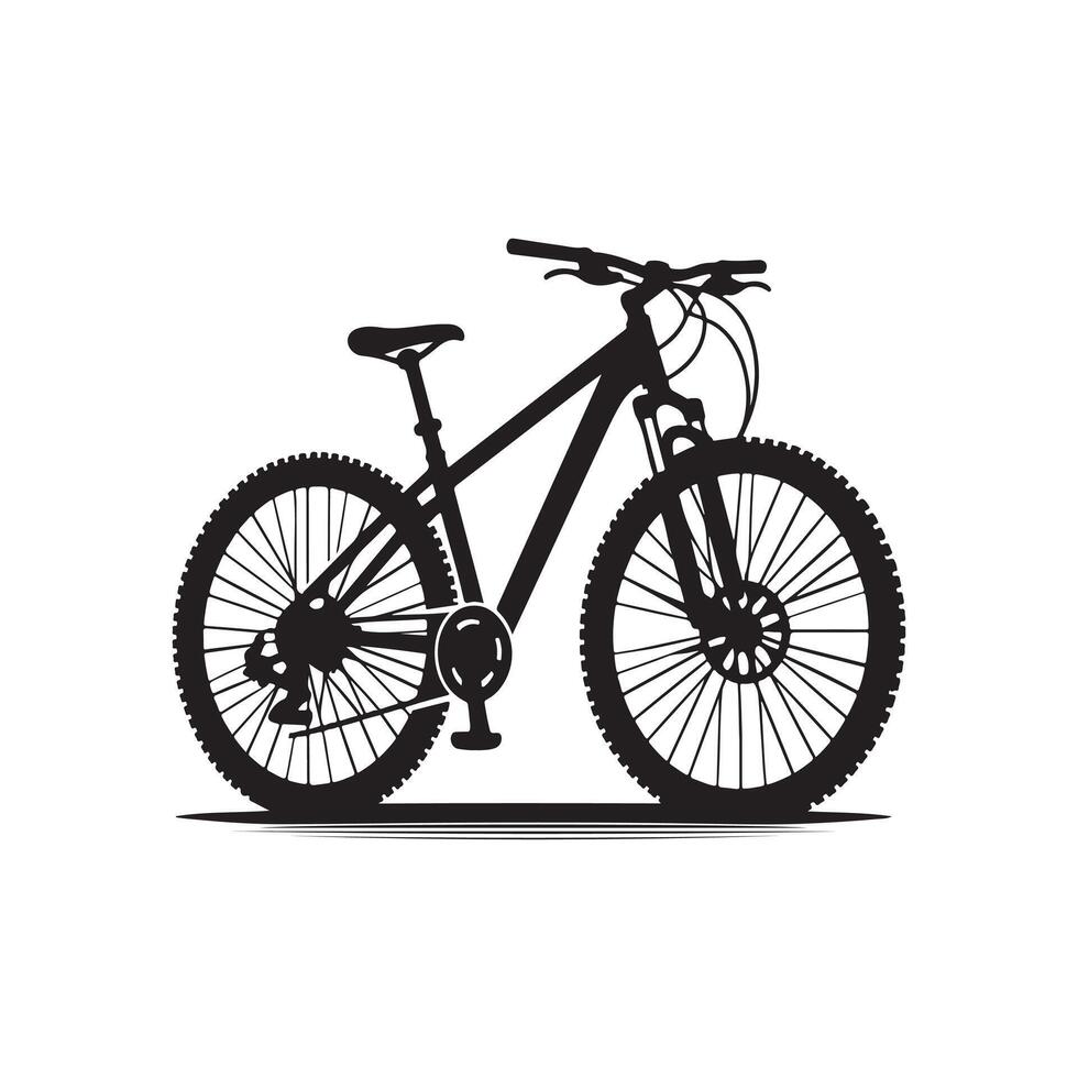 Bicycle Silhouette flat illustration. vector
