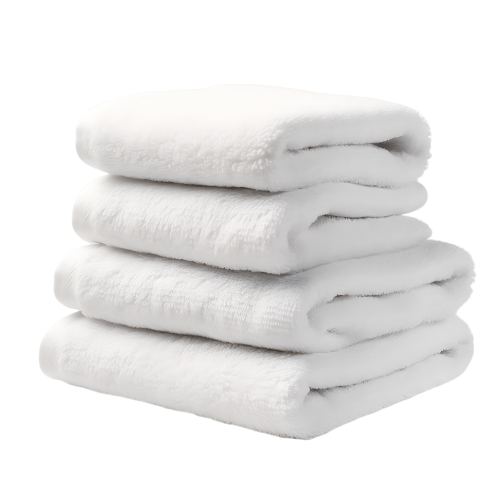 White Cloud Comfort Stack of Fluffy Towels png