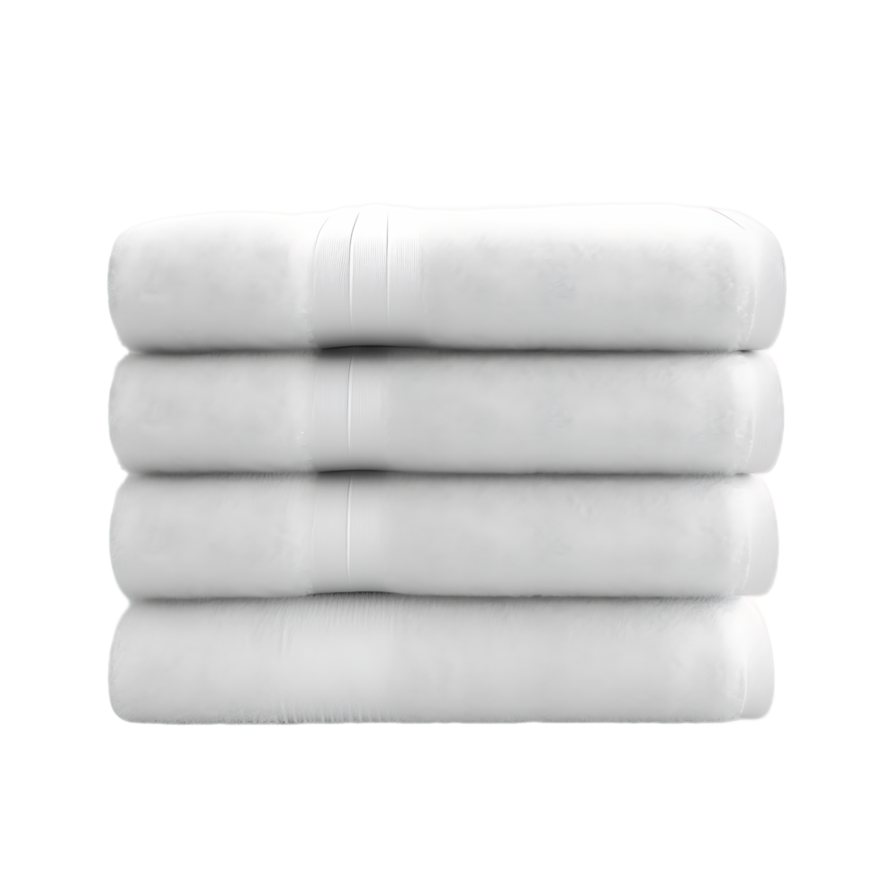 Pearl White Pile Tower of Luxurious Towels png