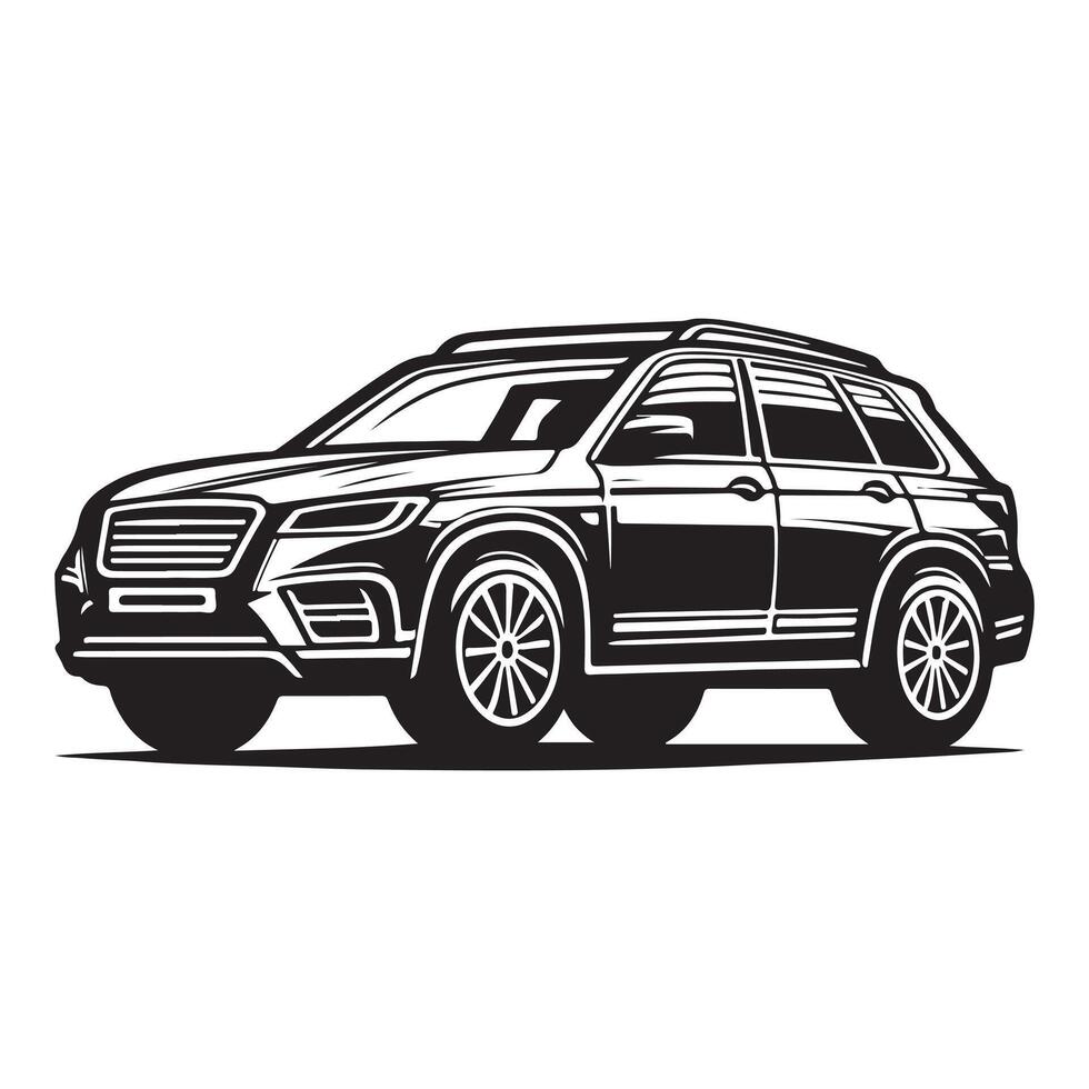 Car Silhouette flat illustration. vector