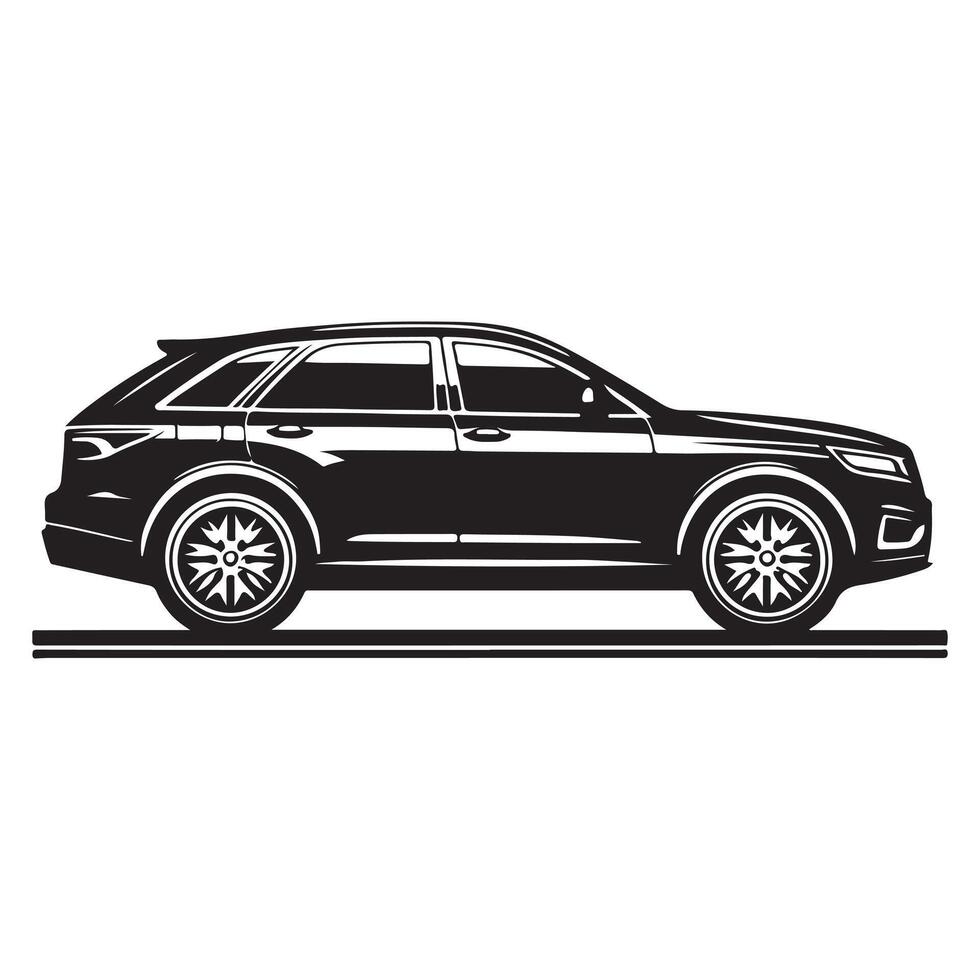 Car Silhouette flat illustration. vector