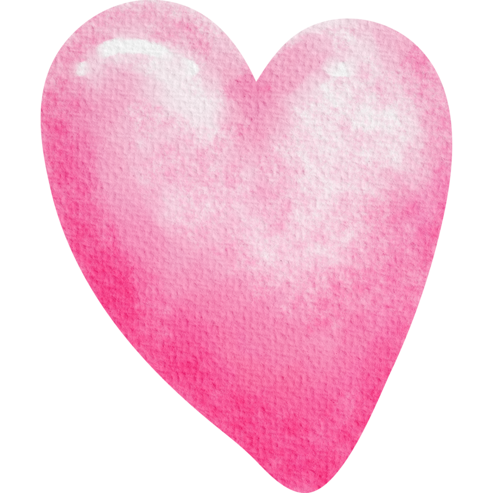 Cute coquette aesthetic pink heart in style watercolor png