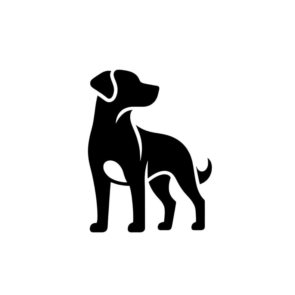 Black dog illustration isolated on white background 45355592 Vector Art