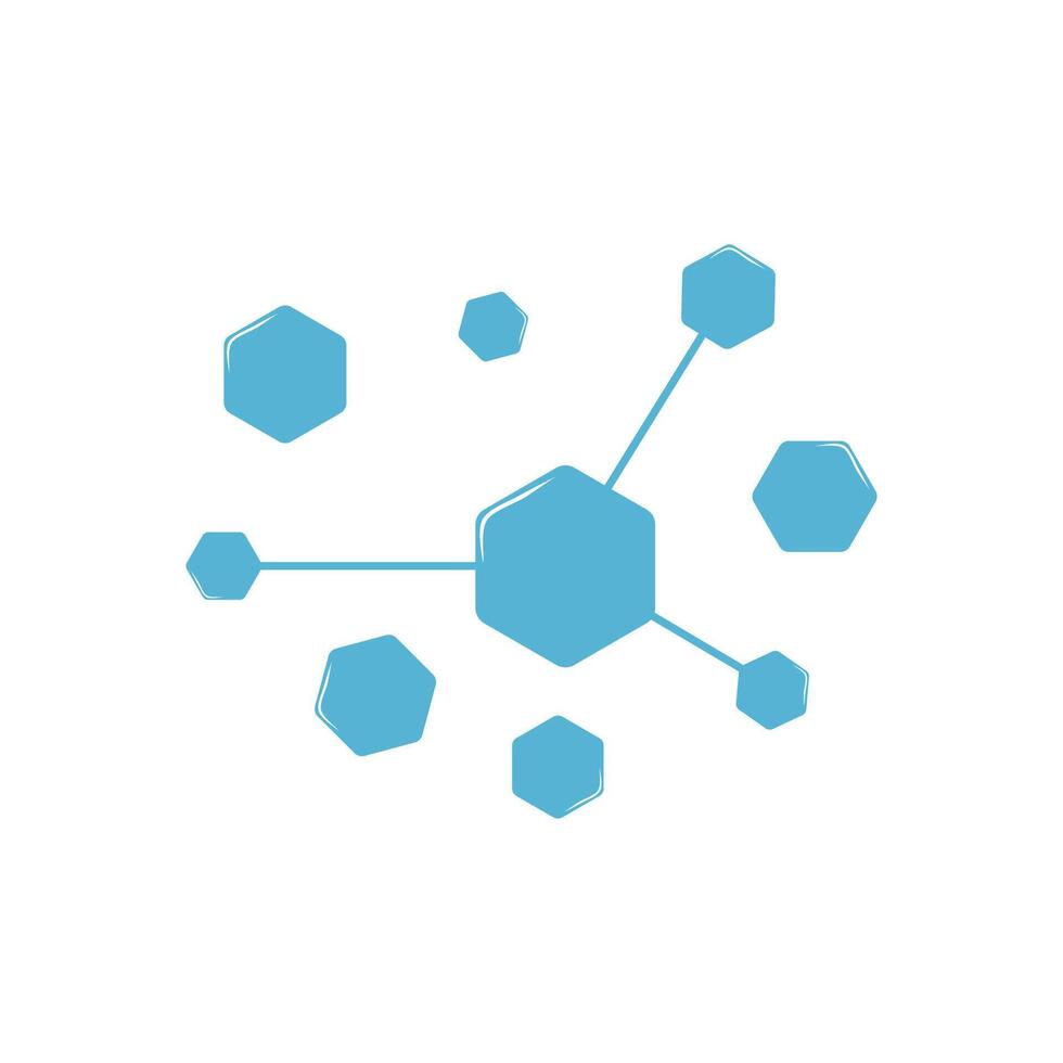 Neuron logo design template flat vector