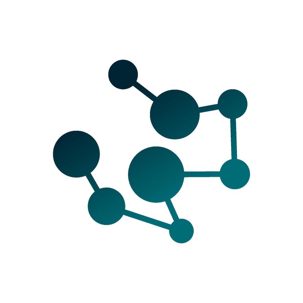 Neuron logo design template flat vector