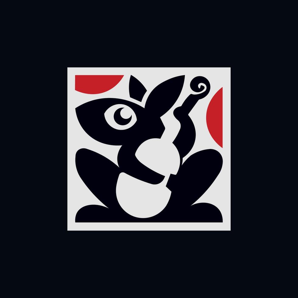 Illustration of rabbit logo vector