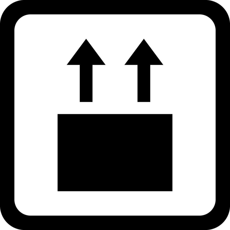 This side up flat icon isolated on white background. Package symbol, label illustration. Delivery transportation. vector