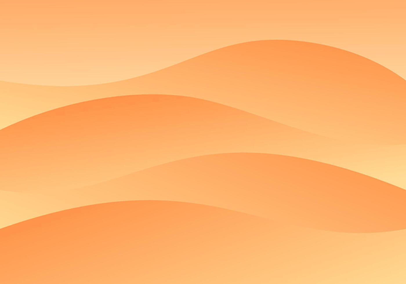 Abstract orange gradation background with wave pattern vector