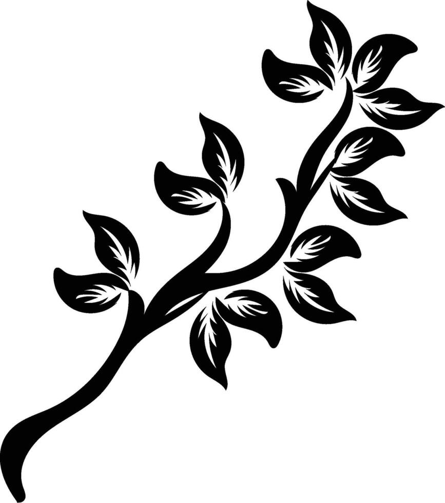 flower silhouettes design vector