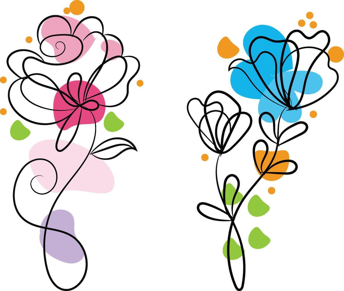 Watercolor floral arrangement collection vector