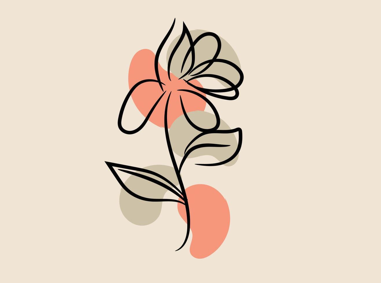Collection wild flower vector