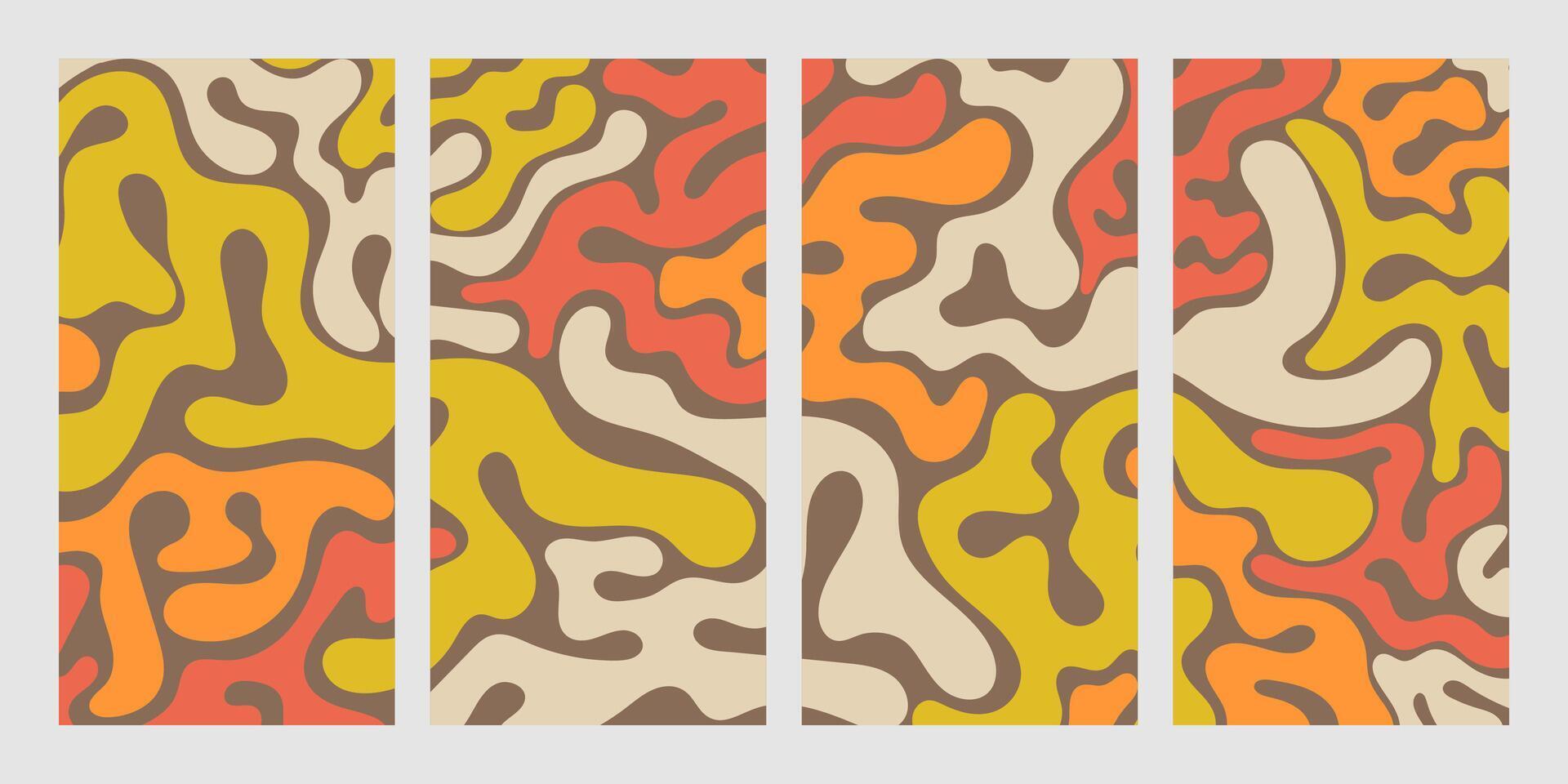 set of soft colorful liquid backgrounds for festival banners vector