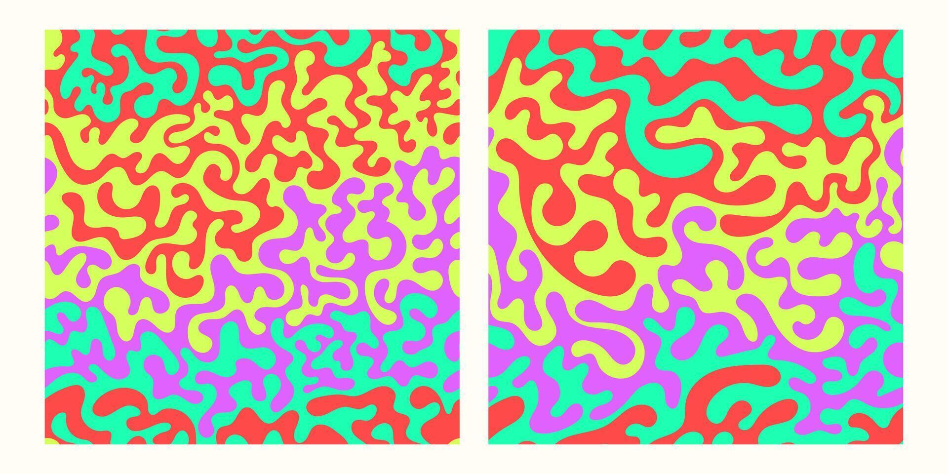 set of seamless pattern soft colorful liquid background for festival banner vector
