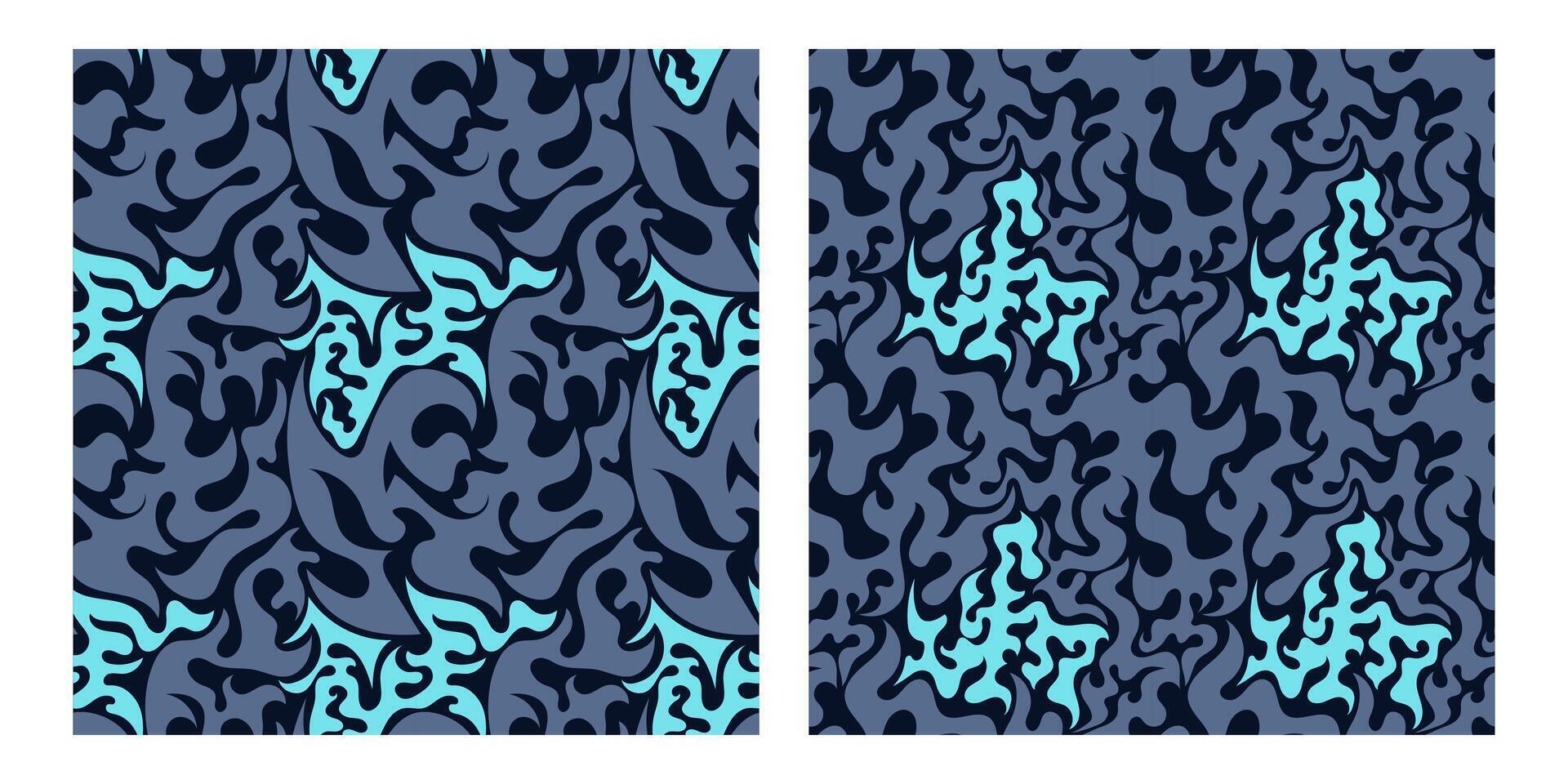set of seamless pattern soft colorful liquid background for festival banner vector