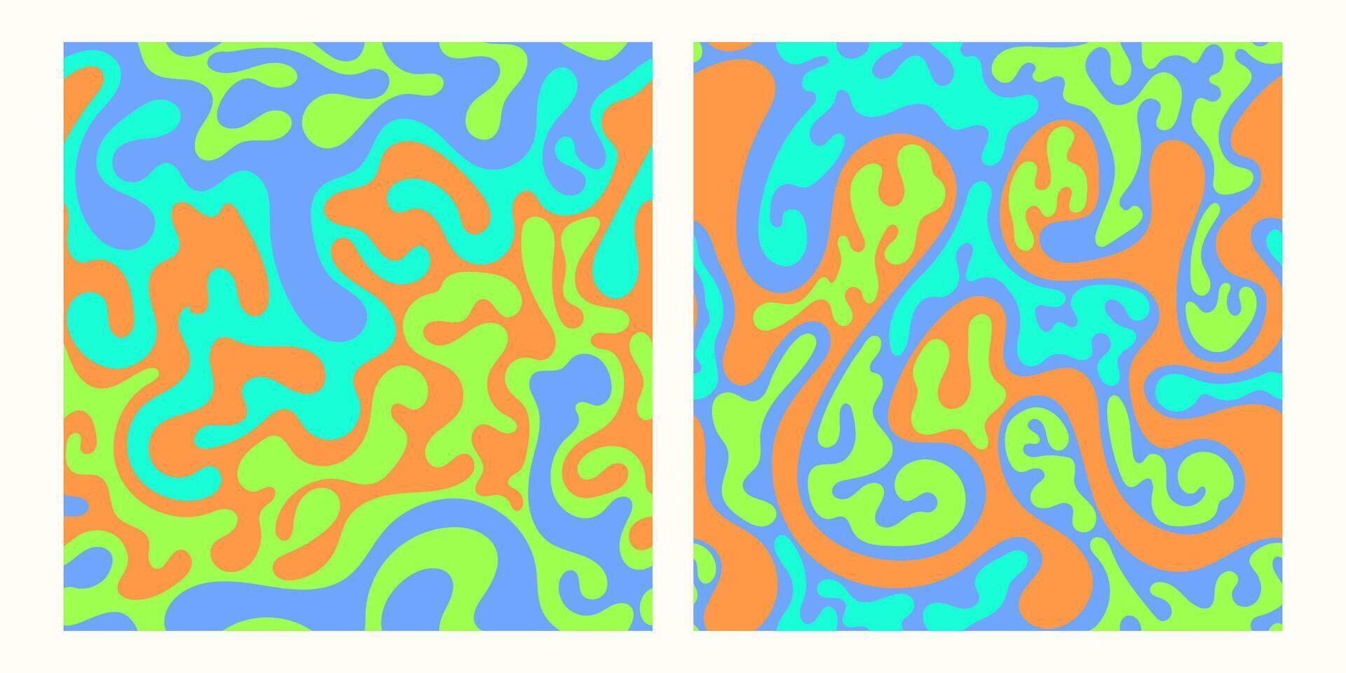 collection of liquid abstract backgrounds full of soft colors vector