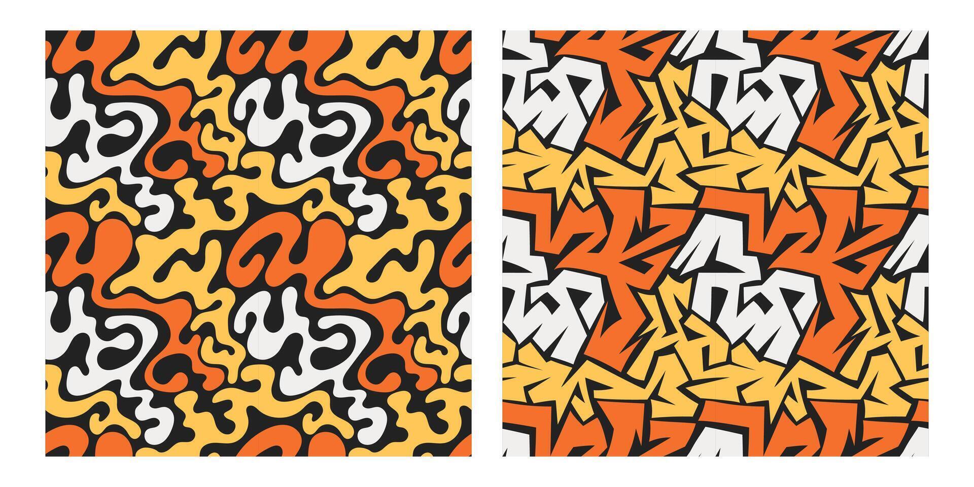 set of seamless pattern soft colorful liquid background for festival banner vector