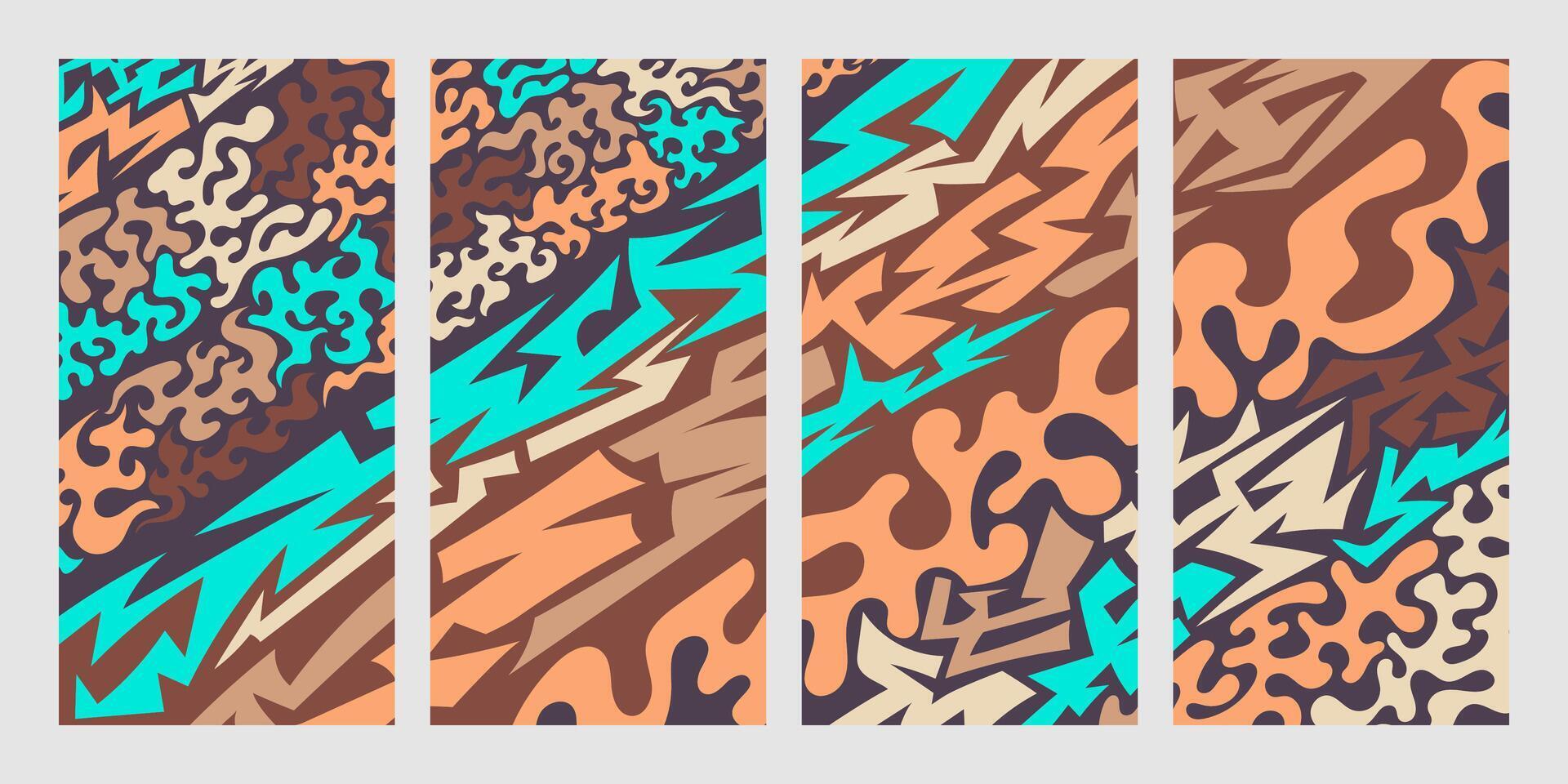 collection of soft abstract banner backgrounds full of soft colors vector