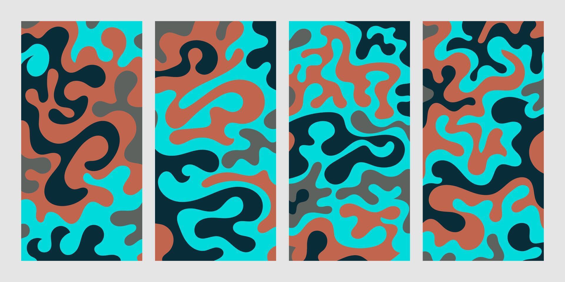 collection of soft abstract banner backgrounds full of soft colors vector