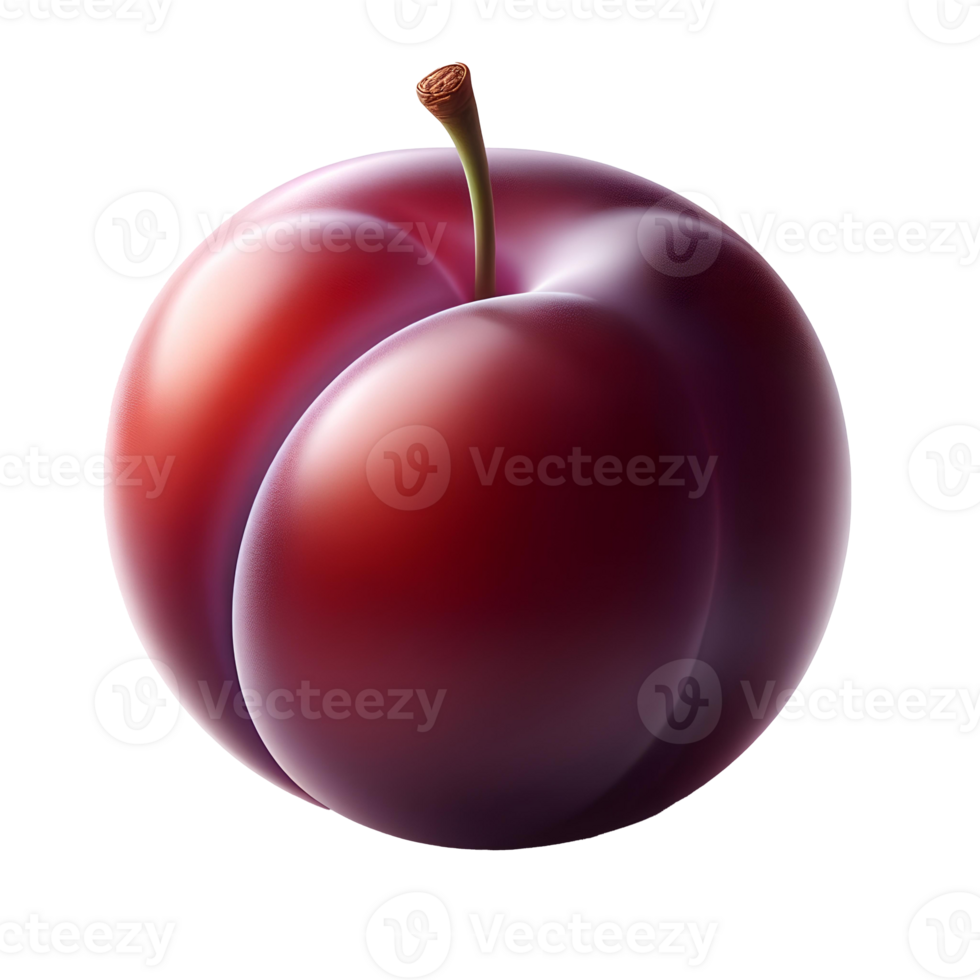 Plum isolated on transparent background png