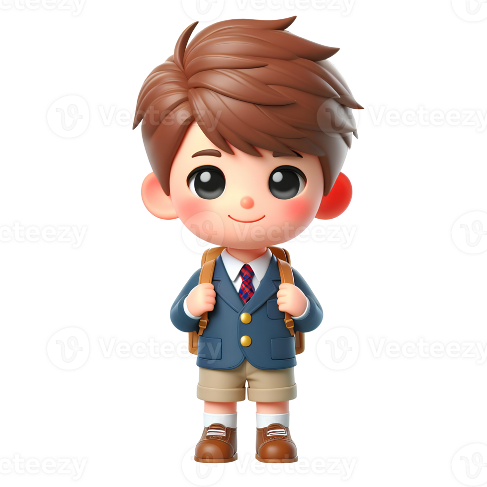 Boy character isolated on transparent background png