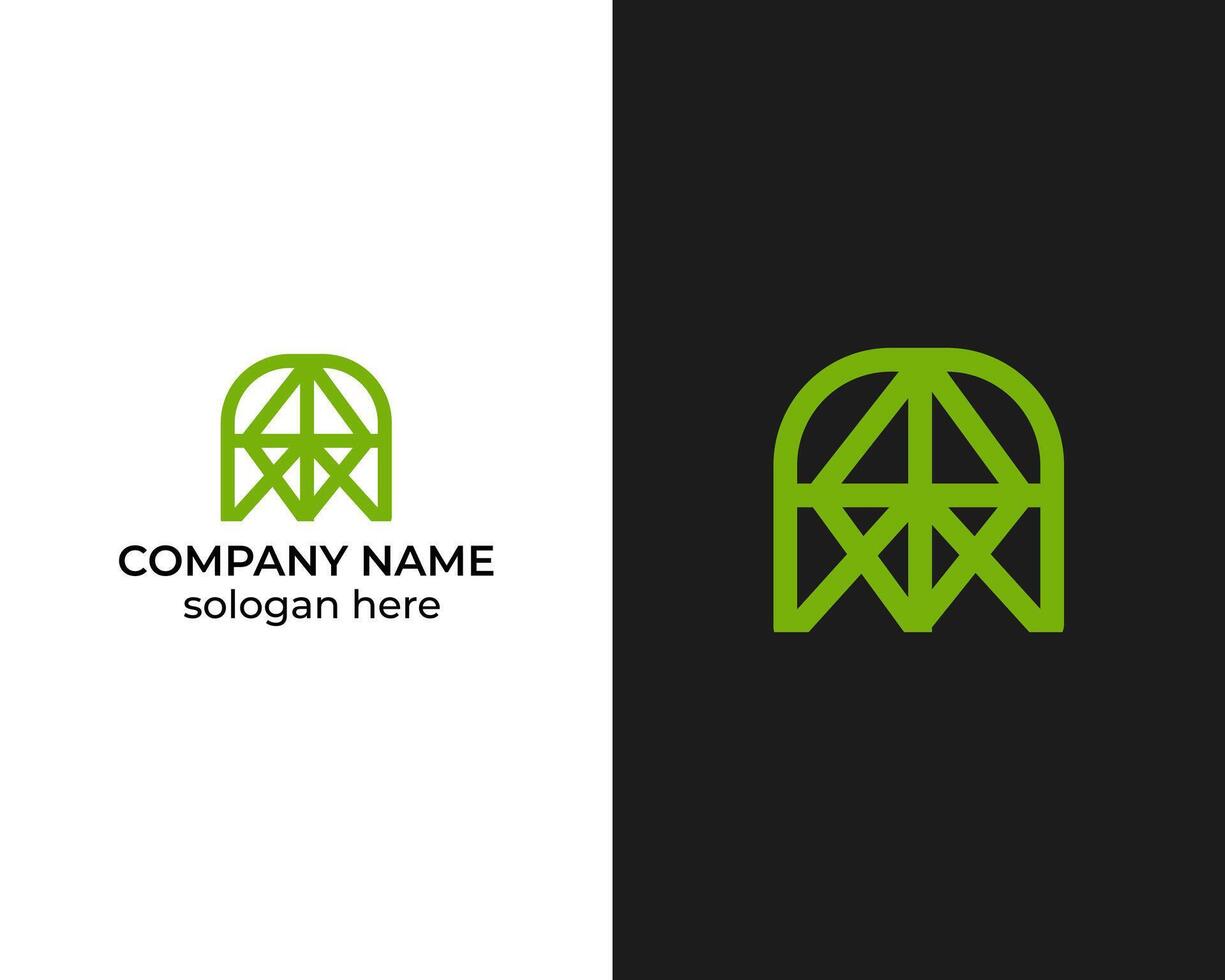 Abstract M shape icon logo design template vector
