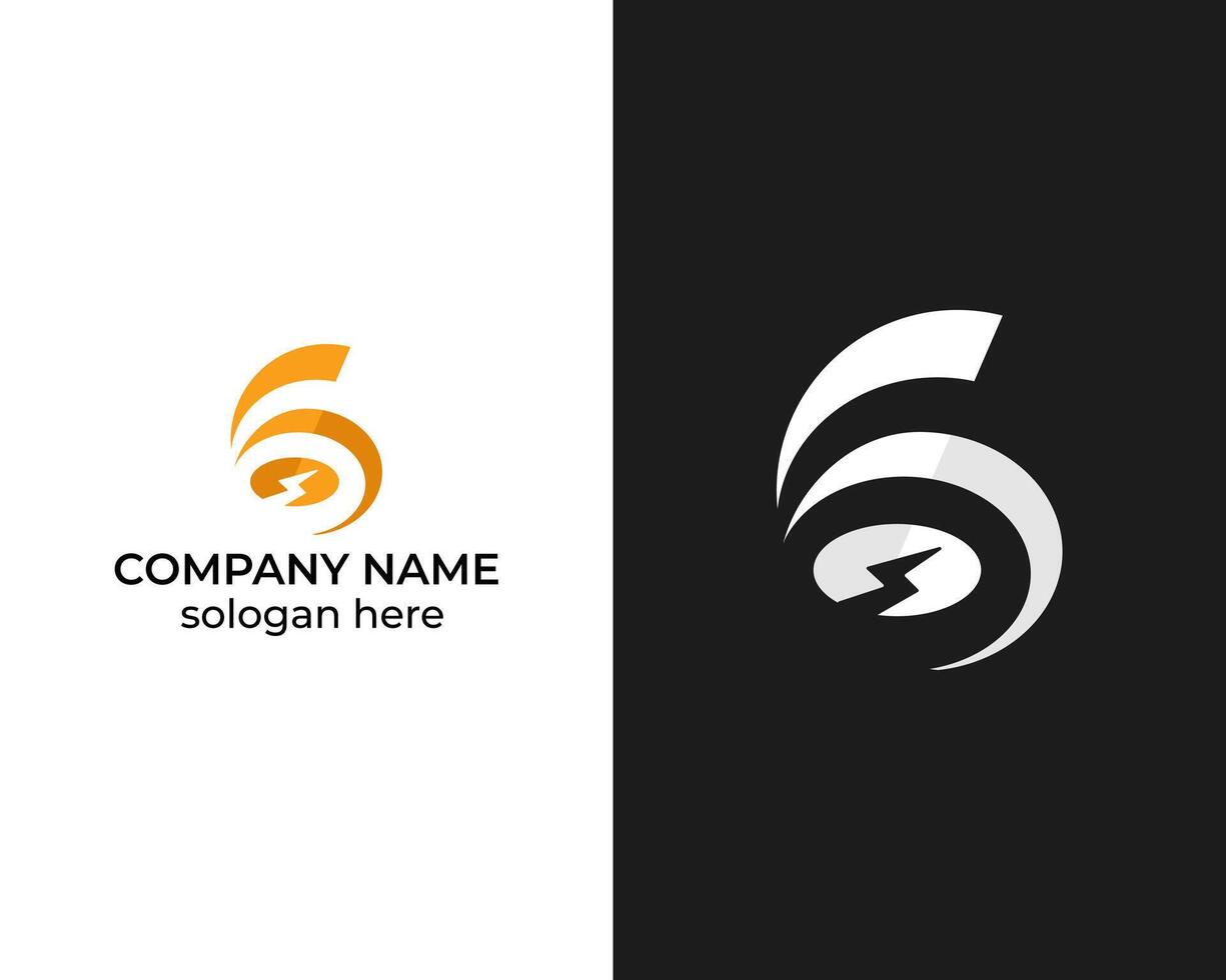 Modern power and volt sign icon logo design template vector