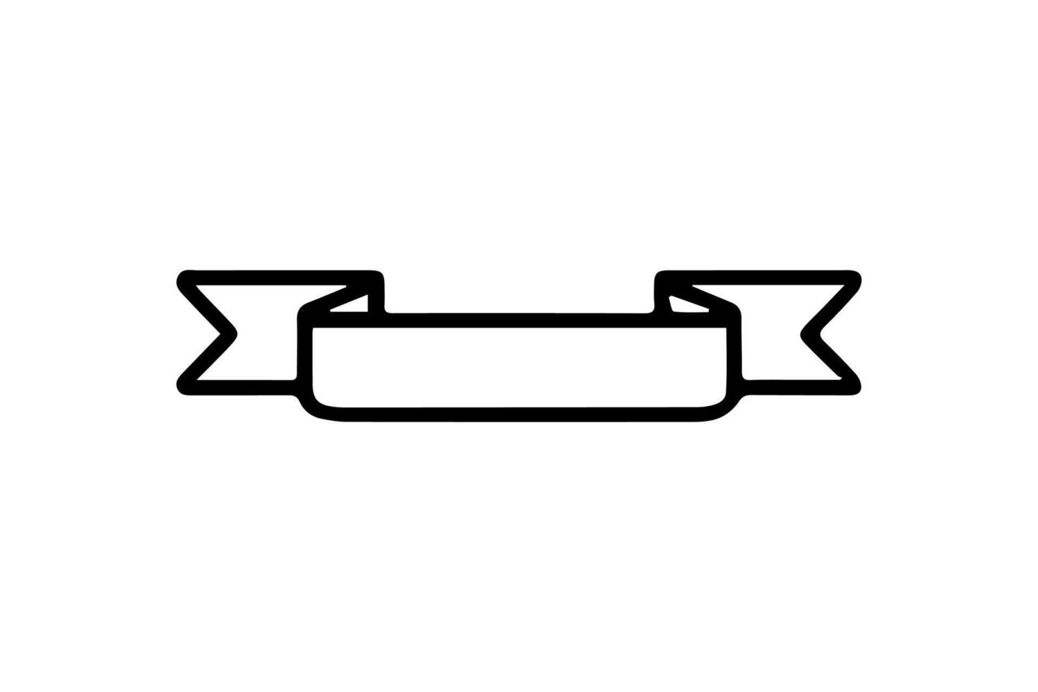 Ribbon Logo Blank Outline vector