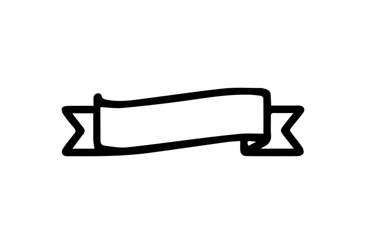 Ribbon Logo Blank Outline vector