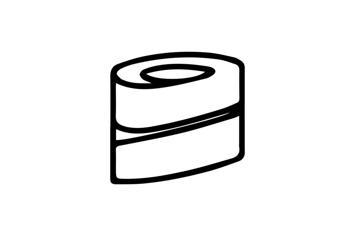 Ribbon Logo Blank Outline vector